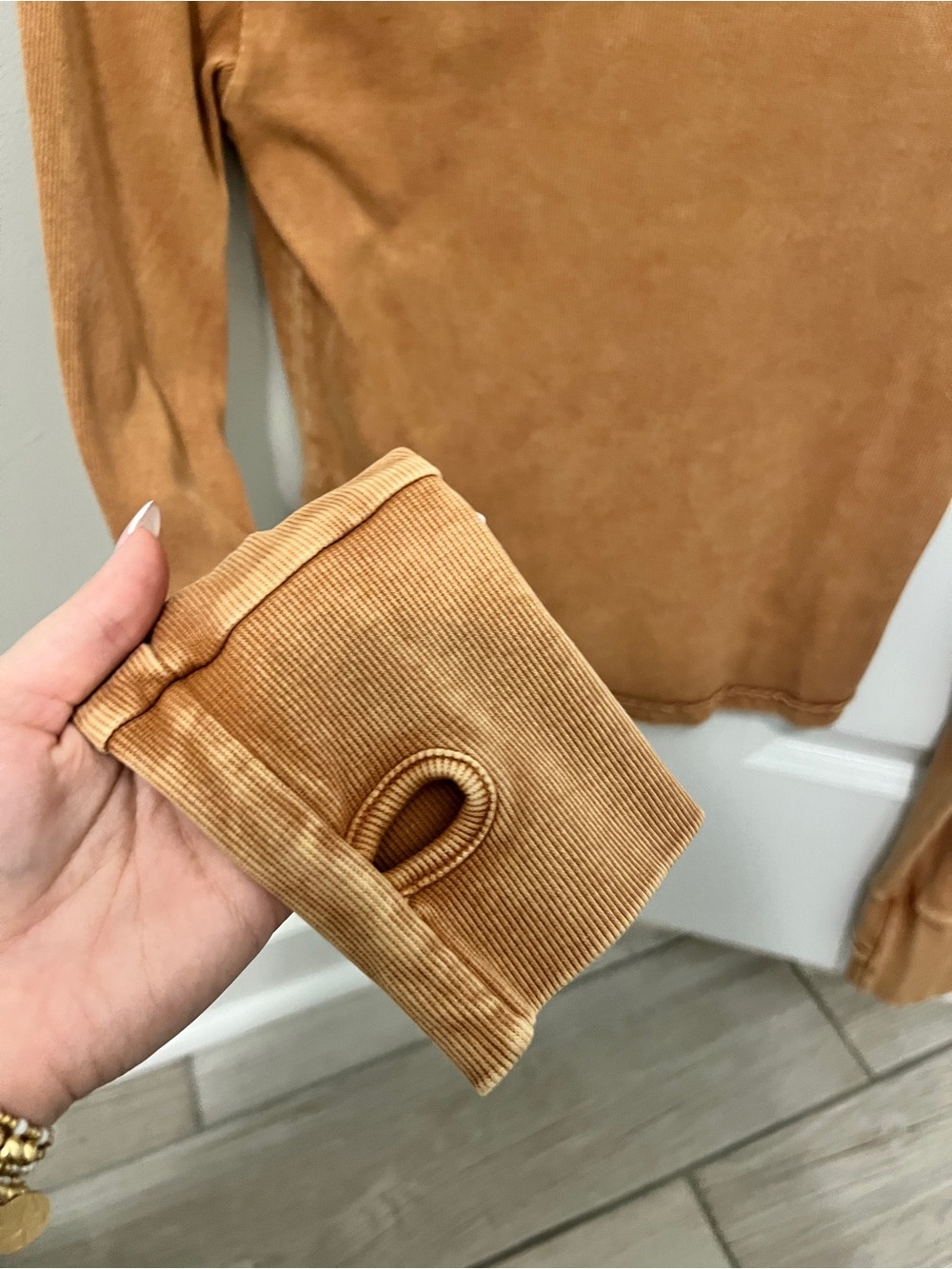 FP Movement by Free People Cropped Long-Sleeve Top — Caramel - Picture 4 of 4